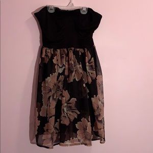 Strapless flower dress